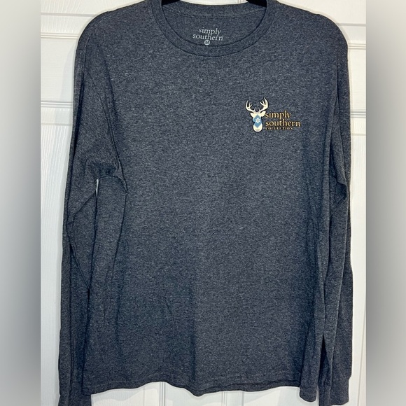 Simply Southern Women’s Gray Hey Deer Tee - Size Medium - Picture 1 of 5